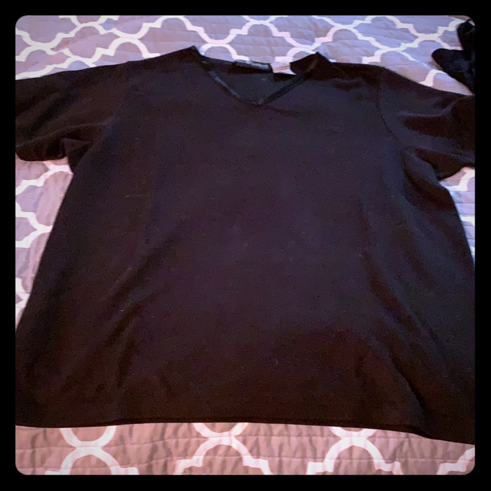 Blac, short sleeve, dressy tee.